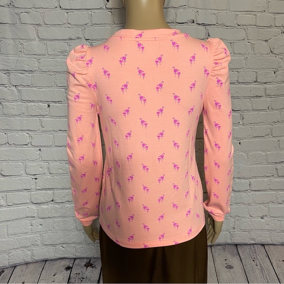 NWT New $108 Lilly Pulitzer Jansen Peach Flamingo Sweatshirt Size XXS - Picture 5 of 14